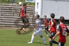 Regionaliga - Saison 2015/2016 - FC Ingolstadt 04 II - SV 01 Victoria Aschaffenburg - Sammy Ammari rot beim Kopfball - Kevin Wittke weiss Aschaffenburg - Foto: Jürgen Meyer