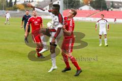 Regionaliga - Saison 2015/2016 - FC Ingolstadt 04 II - FC Memmingen - Ihenacho Aloy #11 weiß FC Ingolstadt - Schmeiser Sebastian rot Memmingen - Foto: Jürgen Meyer