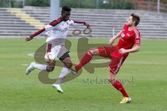 Regionaliga - Saison 2015/2016 - FC Ingolstadt 04 II - FC Memmingen - Ihenacho Aloy weiß #11 FC Ingolstadt - Schmeiser Sebastian rot Memmingen - Foto: Jürgen Meyer