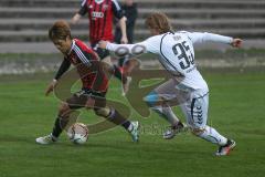 Regionaliga - Saison 2015/2016 - FC Ingolstadt 04 II - SV Wacker Burghausen - Watanabe  Ryoma FCI U23 rot - Moser Moritz weiss Burghausen - Foto: Jürgen Meyer