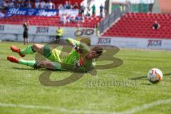 Regionaliga - Saison 2015/2016 - FC Ingolstadt 04 II - SV 01 Victoria Aschaffenburg - Thomas Bauer Torwart FCI bekommt das 0: 2 Tor. - Foto: Jürgen Meyer