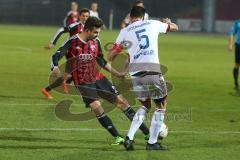 Regionaliga - Saison 2015/2016 - FC Ingolstadt 04 II - SpVgg Unterhaching - Ammari Sammy rot FCI mit seinem Führungstreffer zum 1:0 - Welzmüller Josef weiss Unterhaching - Foto: Jürgen Meyer