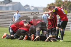 Regionaliga - Saison 2015/2016 - FC Ingolstadt 04 II - SV 01 Victoria Aschaffenburg - Ryoma Watanabe rot FCI mit dem 4:3 Führungstreffer - Die Mannschaft bejubelt den Führungstreffer - Jubel - Tor - Foto: Jürgen Meyer