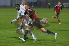 Regionaliga - Saison 2015/2016 - FC Ingolstadt 04 II - SV Wacker Burghausen - Blomeier Thomas #18 rot FCI U23 - Tsoumou Hama weiss Burghausen - Foto: Jürgen Meyer