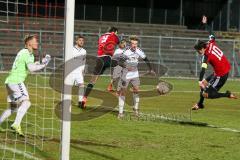 Regionaliga - Saison 2015/2016 - FC Ingolstadt 04 II - TSV Buchbach - Stefan Müller rot FCI U23 mit dem 1:0 Führungstreffer - Thomas Reichlmayr Torwart Buchbach - Jubel - Foto: Jürgen Meyer