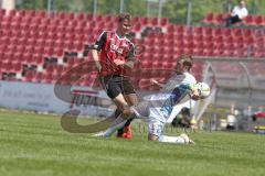 Regionaliga - Saison 2015/2016 - FC Ingolstadt 04 II - SV 01 Victoria Aschaffenburg - Christof Fenninger rot FCI - Simon Schmidt weiss Aschaffenburg - Foto: Jürgen Meyer