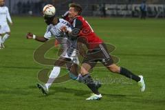 Regionaliga - Saison 2015/2016 - FC Ingolstadt 04 II - SV Wacker Burghausen - Blomeier Thomas #18 rot FCI U23 - Tsoumou weiss Burghausen - Foto: Jürgen Meyer