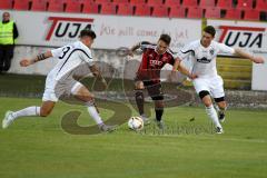 Regionaliga - Saison 2015/2016 - FC Ingolstadt 04 II - TSV Rain/Lech - Pledl Thomas #8 rot Ingolstadt - Bobinger Dominik weiß #13 Rain/Lech - Foto: Jürgen Meyer