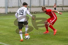 Regionalliga - Saison 2016/2017 - FC Ingolstadt 04 II - FC Bayern München II - Schiller Marcel weiss #19 FCI - Puchegger Patrick rechts rot Bayern München II -  Foto: Jürgen Meyer