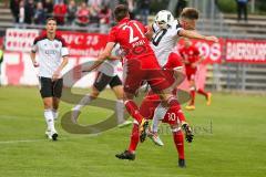 Regionalliga - Saison 2016/2017 - FC Ingolstadt 04 II - FC Bayern München II - Gashi Albano weiss #20 FCI - Pohl Felix rot Bayern München II -  Foto: Jürgen Meyer