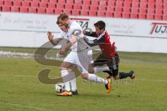 Regionalliga - Saison 2016/2017 - FC Ingolstadt 04 II - 1. FC Schweinfurt - Stefan Lex rechts rot FCI II - Janz Marco #5 Schweinfurt - Foto: Jürgen Meyer