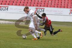 Regionalliga - Saison 2016/2017 - FC Ingolstadt 04 II - 1. FC Schweinfurt - Stefan Lex rechts rot FCI II - Janz Marco #5 Schweinfurt - Foto: Jürgen Meyer