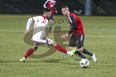 Regionalliga - Saison 2016/2017 - FC Ingolstadt 04 II - FC Augsburg II - Thorsten Nicklas rot FCI - Albion Vrenezi weiß FCA - Foto: Jürgen Meyer