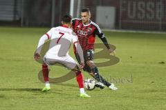 Regionalliga - Saison 2016/2017 - FC Ingolstadt 04 II - FC Augsburg II - Thorsten Nicklas rot FCI - Albion Vrenezi weiß FCA - Foto: Jürgen Meyer