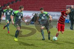 Regionalliga Bayern - Saison 2017/2018 - FC Ingolstadt 04 II - SV Seligenporten - Breitfeld Joey rot FCI - Schärtel Pascal #18 Seligenporten - Foto: Meyer Jürgen