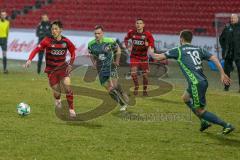 Regionalliga Bayern - Saison 2017/2018 - FC Ingolstadt 04 II - SV Seligenporten - Ryoma Watanabe links rot FCI - Neuerer Kai #27 Seligenporten - Foto: Meyer Jürgen