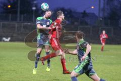 Regionalliga Bayern - Saison 2017/2018 - FC Ingolstadt 04 II - SV Seligenporten - Patrick Hasenhüttl beim Kopfball - Kramer Tobias grün Seligenporten - Foto: Meyer Jürgen