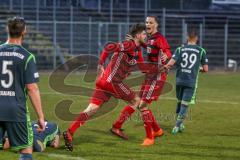 Regionalliga Bayern - Saison 2017/2018 - FC Ingolstadt 04 II - SV Seligenporten - Patrick Hasenhüttl schiesst den Führungstreffer zum 1:0 - jubel - Foto: Meyer Jürgen