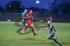 Regionalliga Bayern - Saison 2017/2018 - FC Ingolstadt 04 II - SV Seligenporten - Patrick Hasenhüttl beim Kopfball - Kramer Tobias grün Seligenporten - Foto: Meyer Jürgen