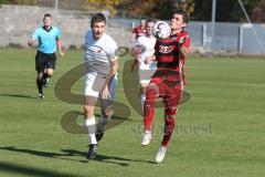 Regionalliga Bayern - Saison 2018/2019 - FC Ingolstadt 04 II - SV Heimstetten - Thomas Keller rot FCI - Paul Thomik #19 Heimstetten - Foto: Meyer Jürgen