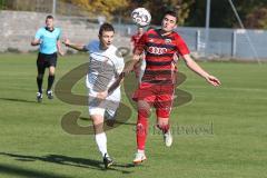 Regionalliga Bayern - Saison 2018/2019 - FC Ingolstadt 04 II - SV Heimstetten - Thomas Keller rot FCI - Paul Thomik #19 Heimstetten - Foto: Meyer Jürgen