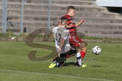 Regionalliga Bayern - Saison 2018/2019 - FC Ingolstadt 04 II - TSV 1860 Rosenheim - Räuber Ludwig weiss Rosenheim - Weiss Gabriel rot FCI - Foto: Meyer Jürgen