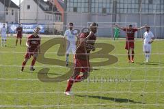 Regionalliga Bayern - Saison 2018/2019 - FC Ingolstadt 04 II - Viktoria Aschaffenburg - Marvin Matip rot FCI II schiesst einen Strafstoß zur 1:0 Führung - Elfmeter . jubel - Kevin Birk Torwart Aschenburg - Foto: Meyer Jürgen