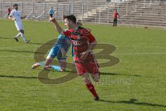 Regionalliga Bayern - Saison 2018/2019 - FC Ingolstadt 04 II - Viktoria Aschaffenburg - Michael Senger rot FCI schiesst den 2:0 Treffer - jubel - Kevin Birk Torwart Aschaffenburg - Foto: Meyer Jürgen