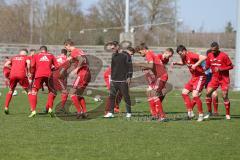 Regionalliga Bayern - Saison 2018/2019 - FC Ingolstadt 04 II - Viktoria Aschaffenburg - Die Mannschaft vor dem Spiel - Strobl Tobias  Trainer (schwarz) - Foto: Meyer Jürgen