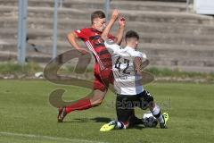 Regionalliga Bayern - Saison 2018/2019 - FC Ingolstadt 04 II - TSV 1860 Rosenheim - Räuber Ludwig weiss Rosenheim - Weiss Gabriel rot FCI - Foto: Meyer Jürgen