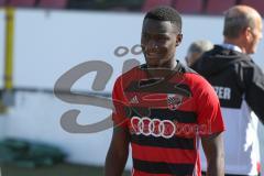 Regionalliga Bayern - Saison 2018/2019 - FC Ingolstadt 04 II - TSV 1860 Rosenheim - Diawusie Agyemang rot FCI - Räuber Ludwig weiss Rosenheim - Foto: Meyer Jürgen