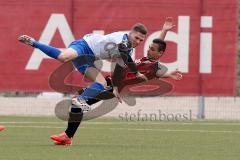 U19 - A-Junioren -FC Ingolstadt 04 - FSV Erlangen - Bruck - Nicklas Thorsten #3 rot FC Ingolstadt 04 wird gefoult - Foto: Jürgen Meyer