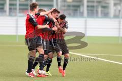 U19 - A-Junioren -FC Ingolstadt 04 - FSV Erlangen - Bruck - Blomeyer Tobias rechts freut sich über seinen 1:0 Führungstreffer - Foto: Jürgen Meyer