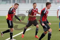 U19 - A-Junioren -FC Ingolstadt 04 - FSV Erlangen - Bruck - Blomeyer Tobias rechts freut sich über seinen 1:0 Führungstreffer - Foto: Jürgen Meyer