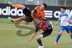 U19 - A-Junioren -FC Ingolstadt 04 - FSV Erlangen - Bruck - Radoncic Edin #11 rot FC Ingolstadt mit der Chance zum 2:0 Führungstreffer - Akbakla Tugay Torwart Erlangen - Bruck - Foto: Jürgen Meyer