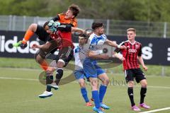 U19 - A-Junioren -FC Ingolstadt 04 - FSV Erlangen - Bruck - Radoncic Edin #11 rot FC Ingolstadt mit der Chance zum 2:0 Führungstreffer - Akbakla Tugay Torwart Erlangen - Bruck - Foto: Jürgen Meyer