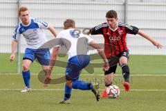 U19 - A-Junioren -FC Ingolstadt 04 - FSV Erlangen - Bruck - Jalinous Darius #10 rot FC Ingolstadt 04 - Sperber Jan #6 weiß Erlangen-Bruck - Foto: Jürgen Meyer