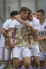 A-Junioren Bundesliga Süd/Südwest - Fußball - FC Ingolstadt 04 - FC Heidenheim - Tor durch Paul Polauke (#25 FCI 04 A-Junioren) - Jubel mit Philipp Herrmann (#8 FCI 04 A-Junioren) Lukas Schröder (#21 FCI 04 A-Junioren) Felix Bachmann (#2 FCI 04 A-Junioren