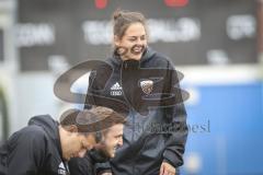 A-Junioren Bundesliga Süd/Südwest - Fußball - FC Ingolstadt 04 - FC Heidenheim - Sabrina Wittmann (#Chef-Trainerin FCI 04 A-Junioren)  freut sich nach dem Tor für den FCI