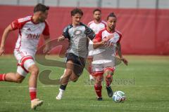Kreisliga- Saison Saison 2026/27 -  SV Türkisch Ingolstadt - TSV Ober./Unterhaunstadt - Osman Tarik Camdal weiss Türkisch - Cem Hezer grau Ober./Unterh.stadt  - Foto: Meyer Jürgen