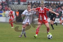 DFB -Pokal Frauen - Saison 2025/26 - FC Ingolstadt 04 Frauen - FC Bayern München - Lea Wolski (Nr.5 - FC Ingolstadt Frauen I) - Sehitler Alara rot Bayern - Foto: Meyer Jürgen