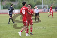 Kreisliga - Saison 2025/26- TSV Ingolstadt Nord - Türk SV Ingolstadt - Umut Yürükal rot Türkisch mit dem 0:3 Führungstreffer - jubel - - XXXXX - Foto: Meyer Jürgen