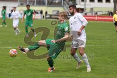 Landesliga - Saison 2024/25 - SV Manching - FC Kempten - Rainer Meisinger (Nr.8 - SV Manching) - Krieger Adrian weiss Kempten  - Foto: Meyer Jürgen