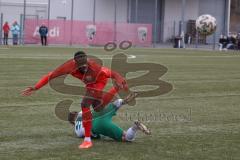 Bayernliga Süd - Saison 2022/2023 - FC Ingolstadt 04 - SV Schalding Heining - Donald Nduka (Nr.4 - FCI II) - Drofa Patrick grün Schalding - Foto: Meyer Jürgen