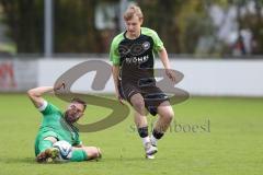 Bezirksliga - Saison 2025/26 - FC Gerolfing - SVA Palzing - Christian Träsch (Nr.3 - FC Gerolfing) - Michael Tafelmaier schwarz Palzing - Foto: Meyer Jürgen