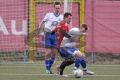 AUDI - Schanzer Amateur Cup 2023 - Finale - TSV Hohenwart - FC Mindelstetten - 5:3 - Markus Kurzhals rot Hohenwart - Lukas Gaul weiss Mindelstetten -  Foto: Meyer Jürgen