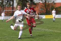 Kreisklasse - Saison 2023/24 - SV Stammham - SV Buxheim-  - Tobias Schmidt weiss Buxheim - Timo Weber rot Stammham - Foto: Meyer Jürgen