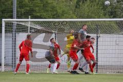 Bayernliga Süd - Saison 2021/2022 - FC Ingolstadt 04 II - VfB Hallbergmoos - Zech Ludwig (#40 FCI) Torwart FCI - Matthias Strohmaier grau Hallberg  - Foto: Meyer Jürgen