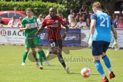 Vorbereitungsspiel - Testspiel - FC Ingolstadt 04 - VFB Eichstätt  - Doumbouya Moussa (#27 FCI) - Rauh Florian Torwart Eichstätt - Foto: Jürgen Meyer