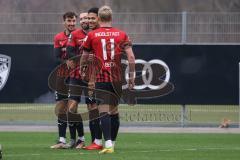 3. Liga; Testspiel - FC Ingolstadt 04 - Chemnitzer SC; Tor Jubel Treffer Rico Preißinger (6, FCI) 1:0, Tobias Bech (11, FCI) Justin Butler (31, FCI) Arian Llugiqi (25, FCI)